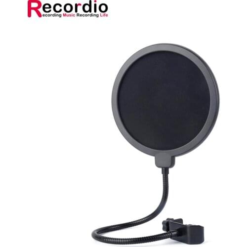 GAZ-BF8 Studio Professional Gooseneck Double Layer Microphone Mic Pop Filter For Mics