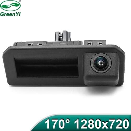 HD 1280*720P MCCD Fisheye Lens Vehicle Backup Swicth Trunk Handle Camera For VW Skoda Kodiaq Cayenne Audi Q2 Q5 A5 2017 2018