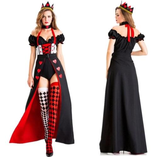 Halloween Costumes For Women Adult Jumpsuits & Rompers Queen Anime Cosplay Costume Christmas Party Clothes COS Dress For Women