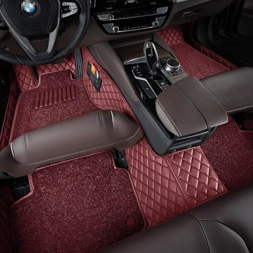 Leather car floor mat For polo sedan volkswagen touareg touran passat b8 jetta vw Tiguan golf 4 5 6 7 T-roc scirocco accessories