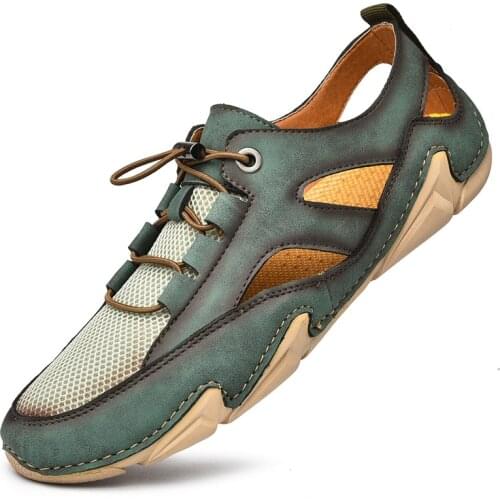 Summer Mens Sneakers 2021 Leather Mesh Men Loafers Shoes Fashion Slip on Men Driving Shoes Soft Sapato Masculino Mocassin