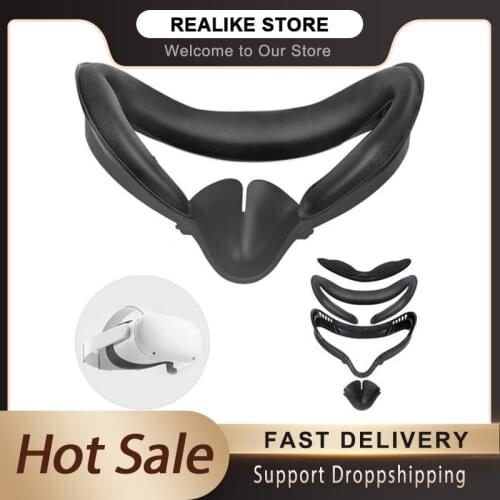 Hot Sale Soft Silicone Eye Mask Cover Pad black For Oculus Quest 2 VR Glasses Soft Anti-sweat Silicone VR Glasses Accessories