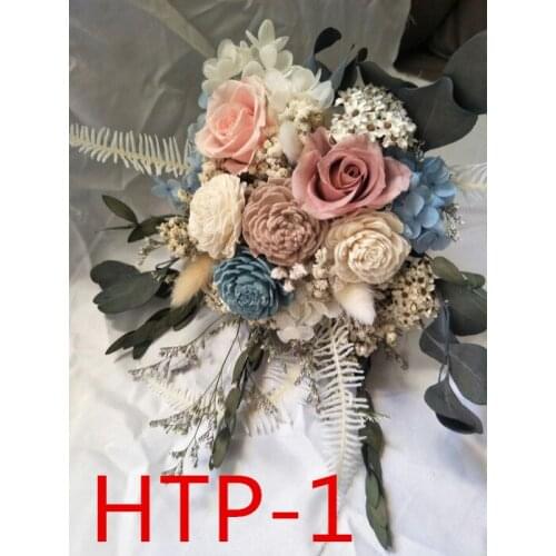 New-style wedding bride holding a flower emulation rose home decoration ornaments HTP