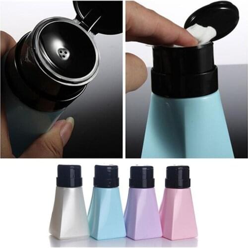 1Pc Pump Dispenser Vacuum Liquid Oil Bottle UV Gel Nail Art Polish Clear Clean Remover Manicure Equipment Tool