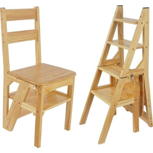 Strong load-bearing, multifunctional folding ladder chair, environmentally friendly and durable, indoor mobile climbing ladder