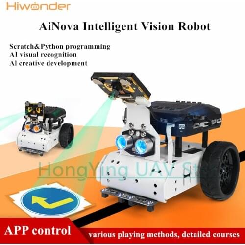 LOBOT AiNova Intelligent Vision Robot Car Ai Visual Recognition Tracking Graphical Programming Python