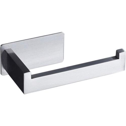 Self Adhesive Toilet Paper Holder Stainless Steel Tissue Paper Rack Organizer Kitchen Towel Hanger Hook For Bathroom Supplies