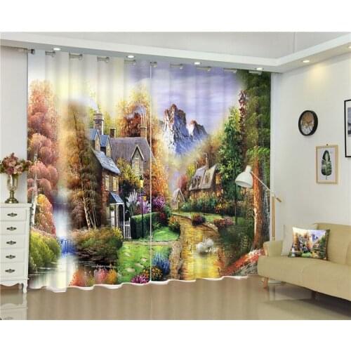 Modern Fashion Jungle view Printing 3D Blackout Curtains For Bedding room Living room Hotel Drapes Cortinas Para Sala