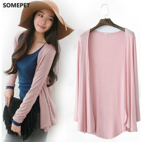 Sweater women Solid Drape Front Open Irregular Casual Cardigan Thin Coat Tops Outcoats winter clothes cardigan ladies