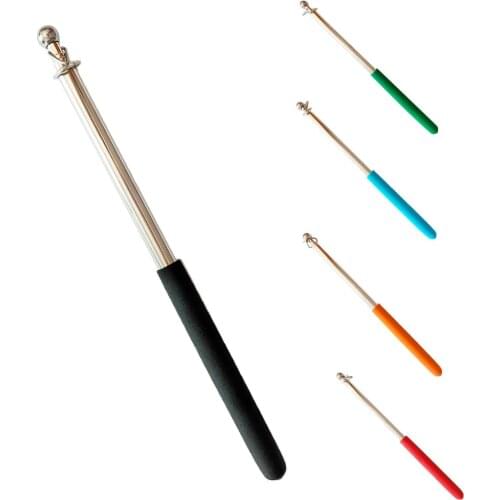 1m Telescopic Stainless Steel Flagpole Banner Flagpole Guide Pole for School Teaching Tour Guide Parades Stadium Events