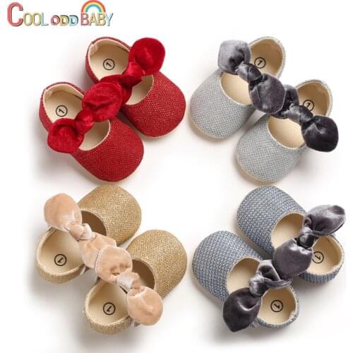 Baby Girl Shoes Fashion Newborn Infant Party Princess Bow First Walkers Autumn Children Toddler Cute Soft Crib Shoes Sneakers