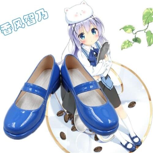 Is the order a rabbit? Kafuu Chino girls Daily Blue Summer Cosplay Shoes C006