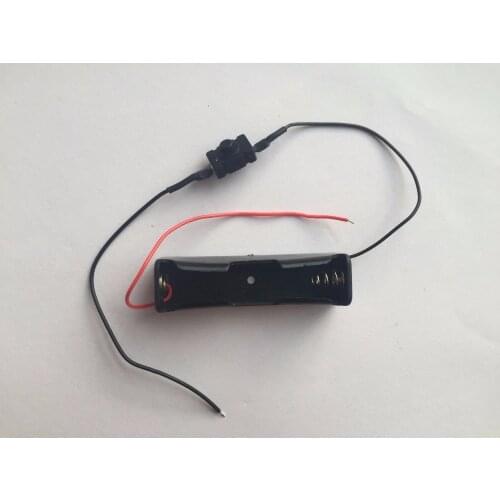 1*18650 3.7V Battery Box With Protective Board Battery Storage Box Cases ON/OFF Switch Wire Lead for 3.7V 1 x 18650 Battery