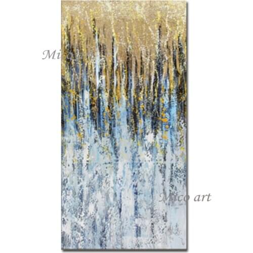 100% Hand Painted Gold Textured Design Abstract Oil Painting Canvas High Quality Wall Pictures Art Wall Decoration Artwork Piece