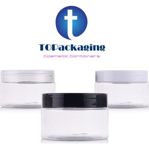 30PCS/LOT-100G Cream Jar,Empty Transparent Plastic Cosmetic Lotion Container With Screw Cap,Sample Mask Canister,Empty Bottle