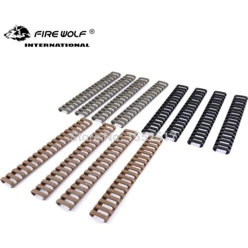 FIRE WOLF 4pcs New 18-Slot Picatinny Ladder Rail Panel Handguard Protector Resistant Cover Slide rail