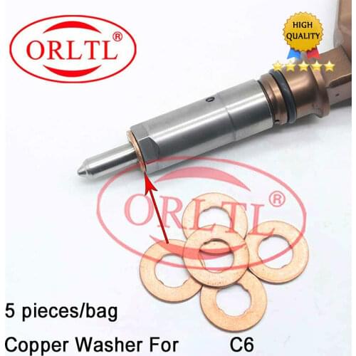 5 pcs/lot Common Rail Injector Nozzle Copper Washer Injection Copper Ring Shims for CAT C6 C6.6 C6.4 OR4008
