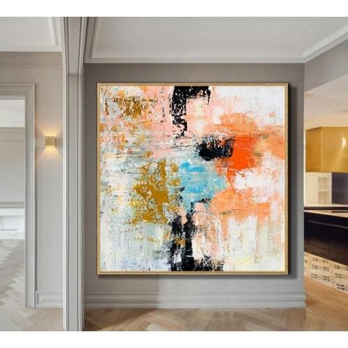 Abstract Painting Large Wall Art Modern Wall Art Texture Painting Palette Knife Acrylic Painting Gift For Her Bedroom Wall Decor