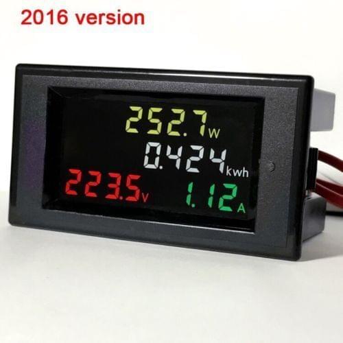 AC 220v-450v 100a Color LCD electric energy power meter digital Voltage current