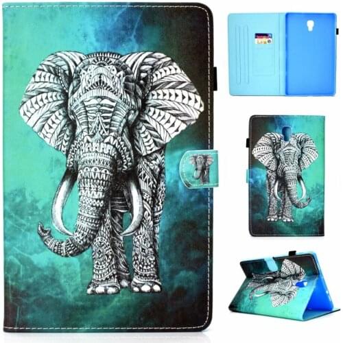 For Samsung Galaxy Tab A Case 10.5 Inch T590 T595 Coloured drawing PU Leather Tablet Protective Shell Flip Stand Cover Funda+pen