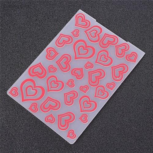Double Heart Plastic Embossing Folder For Scrapbooking Paper Card Making DIY Craft Album Scrapbooking Home Decoration