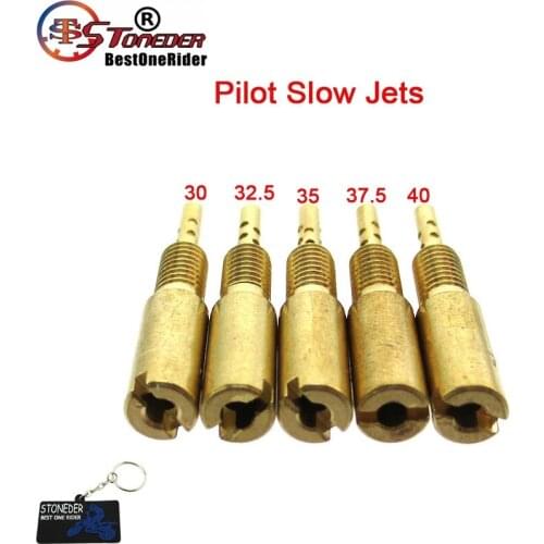 STONEDER Carburetor Pilot Slow Jets #30-32.5-35-37.5-40 For Mikuni Carb HS40 HSR42/45/48 RS34-RS40 TM33/36/40 Replace VM28/486