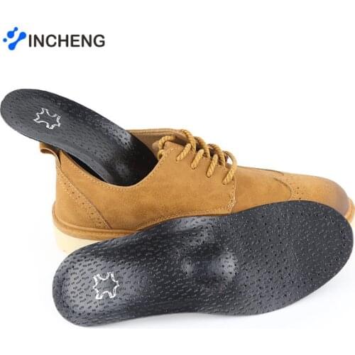 INCHENG Leather Orthotic Insoles orthopedic insoles arch shoe pad Arch Support For Man Woman Business Shoe insoles sole Insert