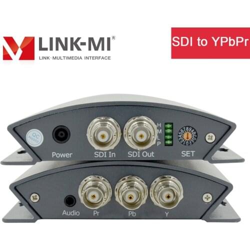 LINK-MI PSY01 SDI to YPbPr Converter Audio Video 3G/HD/SD SDI to Component YPbPr Converter Support Up/Down-conversion Function