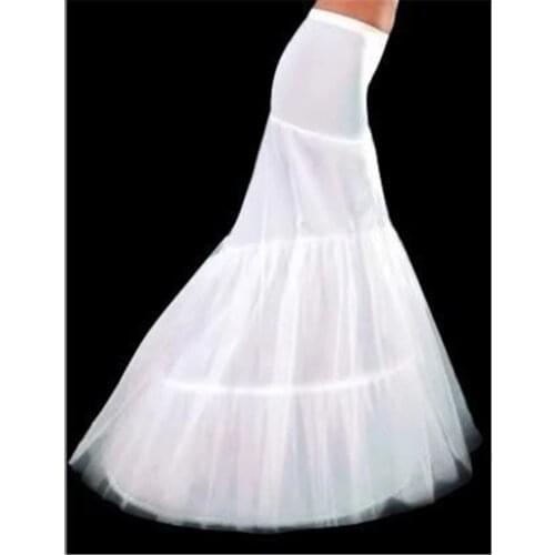 Soft Hot Sale 2 hoops Mermaid Petticoat Crinoline for Mermaid Wedding Dress Slip Good Quality and Cheap