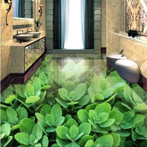 BEIBEHANG Custom wallpaper murals green pastoral large 3D living room bedroom bathroom floor tile floor painting wall paper