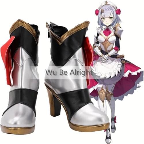 Genshin Impact Noelle Game Cosplay Shoes Boots Newest Halloween Carnival Role Play Party Accessories Custom Made For Men Women
