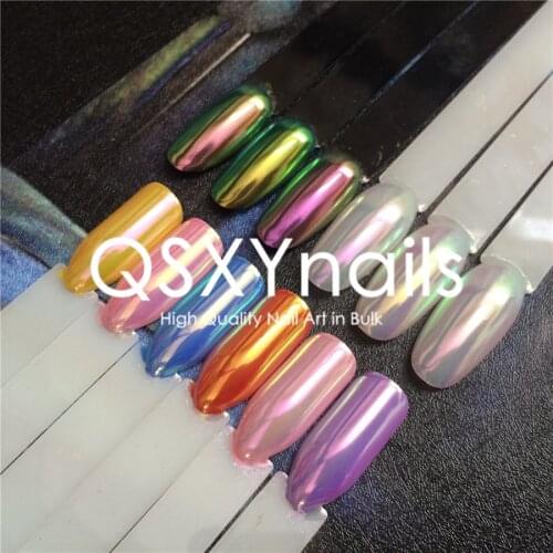 WHOLESALE 50g Top Aurora Pigment Neon Powder Mermaid Unicorn Chrome Mirror Glitter for Nail Art Gel Nail Polish