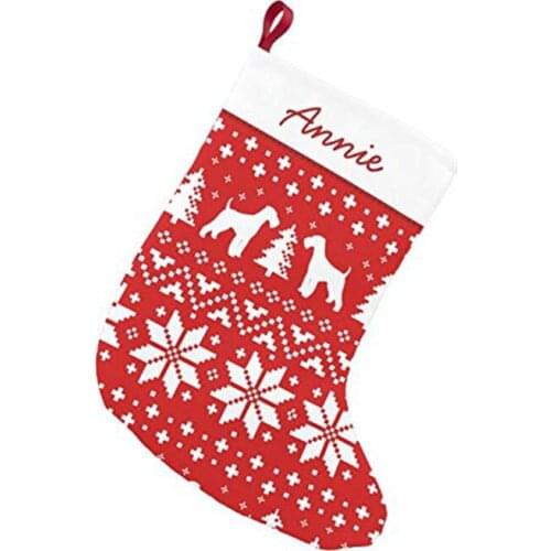 Personalized Large Stockings Santa Elk Fabric Gift Socks Christmas Lovely Bag For Children Fireplace Tree Christmas Decoration