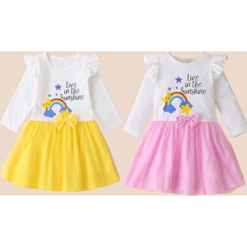 18M-5T Autumn Kids Baby Girl Dress Long Sleeve Princess Party Casual Dress Clothes Kid Dresses for Girls Childrens Clothing