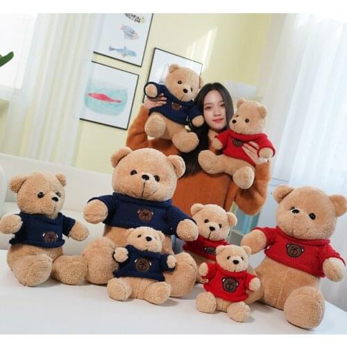 25-55CM Cartoon Cute Plush New Stuffed Animals Dolls Soft PlushieTeddy Bear With Clothes Children Toys Pillow For Kids
