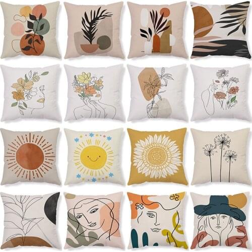 Geometric Abstract Plush Pillowcase Pillow Bedroom Living Room Sofa Car Cushion Custom Pattern 45x45cm