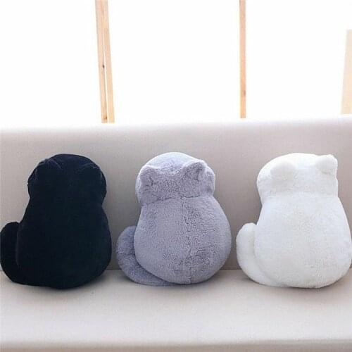 Blotona Lovely Cat Doll Shaped Pillow Cushion Simulation Animal Doll Soft Plush Toy Kids Gift Home Decoration Birthday Gifts