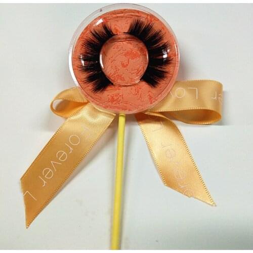 Seashine High Quality 10 pairs a lot Hot Style Mink Eyelash With Colorful Lollipop Package Wholesale Price For Free Shipping