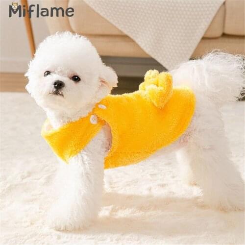 Miflame Arctic Velvet Small Dogs Clothes Winter Warm Pet Cat Clothing Spitz Pomeranian Adjustable Dog Jacket Coat Puppy Outfits