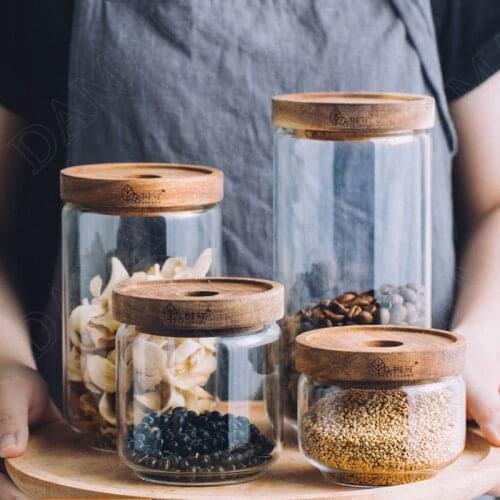 Glass Storage Jars with Lid Seal Grain Dispenser Simplicity Living Room Desktop Dried Fruit Organizer Jar Home Decoration Modern