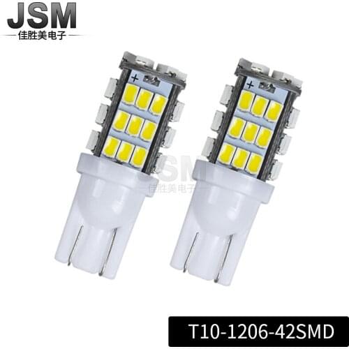 LED Automobile Reading Lamp T10 42smd-1206 3020 Width Lamp / Work Lamp / Instrument Lamp Car Accessories Led Lights for Car