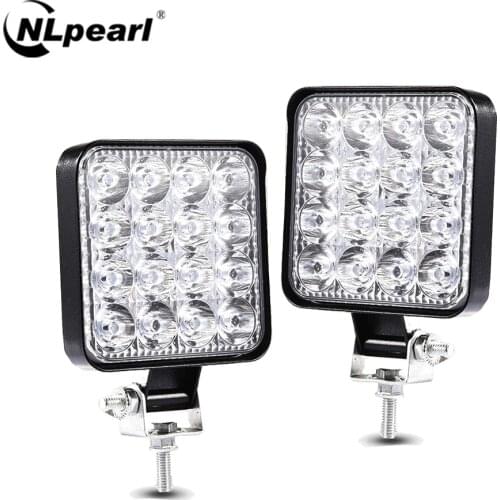 NLpearl 48W LED Light Bar 16barra LED Work Light Offroad 4X4 Spotlight for Trucks Car Tractor Boat 4WD SUV ATV Excavator 12V 24V