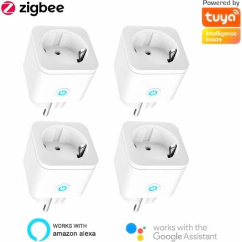 Tuya ZigBee Smart Plug EU 16A Power Monitor Timer Socket Smart Home Wireless Compatible Amazon Alexa Google Home Assistant