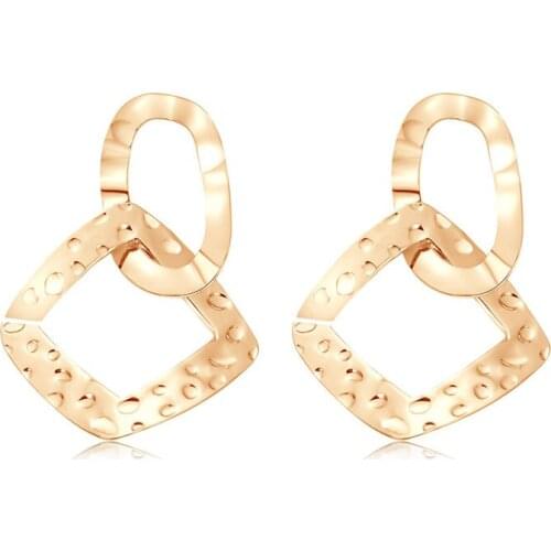 Dreamtop European Eardrops Charm Female Fashion Earrings 2019 Jewelry for Women Wedding Party Twisted Drop Earring E26