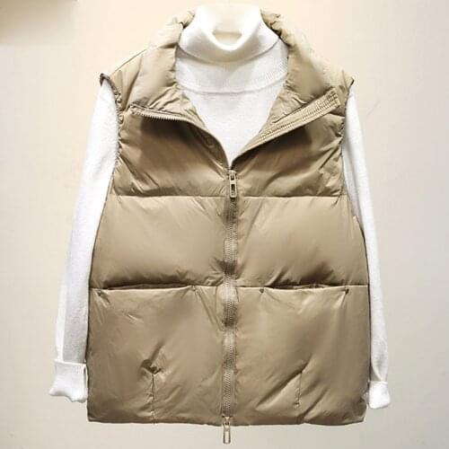 Packable Ultra-Light Sleeveless Womens Winter Down Jacket White Duck Feather Warm Waistcoat Down Vest Outerwear Coats for Woman