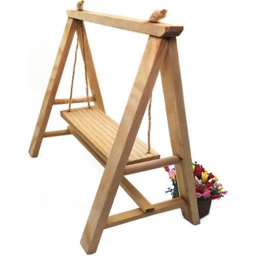 1/12 Simulation Furniture Dollhouse Mini Gardening Exquisite Swing Model Toy Life Scene Decor Ornaments Gift