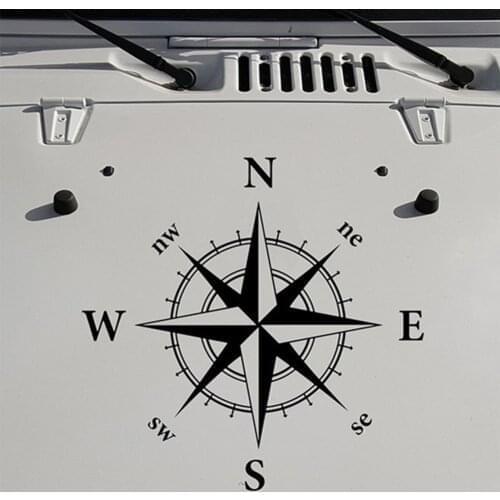 1pc 500x500mm 3D High Quality Car Sticker FOR Jeep F150 Hood Compass Decal Wrangler Rubicon JK CJ TJ YJ Truck Car Styling Decor