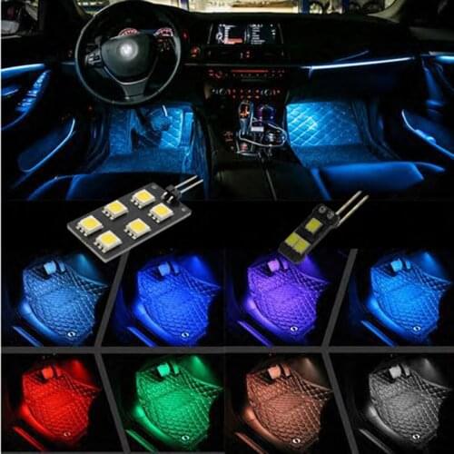 1PCS CarLEDCourtesy Door Projector Light Foot Nest Light White A4L A5 A6L Q5 Q7 12New Mai Teng CC New Passat retrofit special