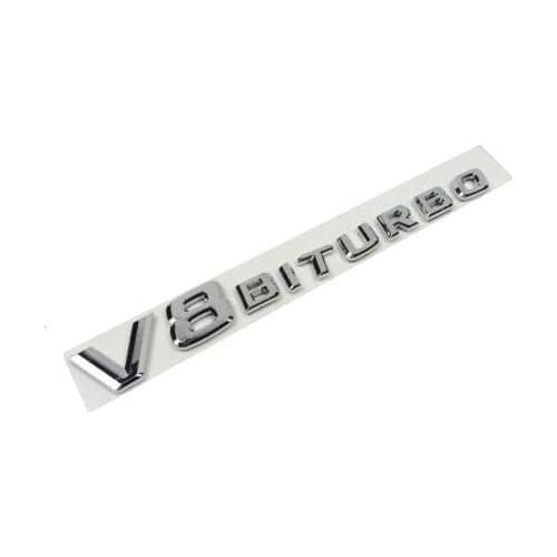 10pcsxFree Shipping ABS Plastic Chrome Plated V8 biturbo V8biturbo Car Sticker Emblem Badge Embleme Emblema