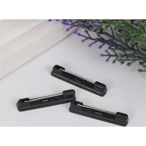 100pcs Black Plastic Safety Pins Brooch Base For DIY Jewelry Making Three Size Available